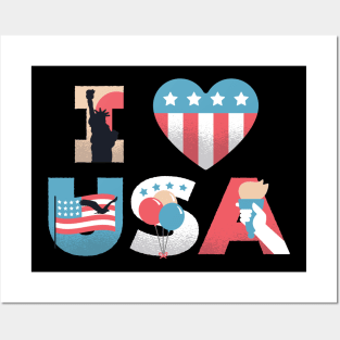 I love USA US-Shirt New York Posters and Art